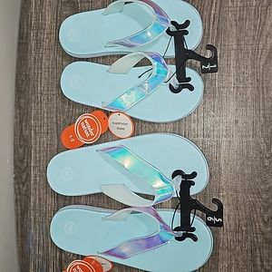 Blue iridescence sandals bundle